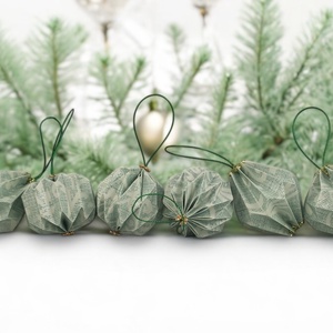6 darabos zöld színű karácsonyfadísz szett karton díszdobozban LNT06005 - karácsony - karácsonyi lakásdekoráció - karácsonyfadíszek - Meska.hu