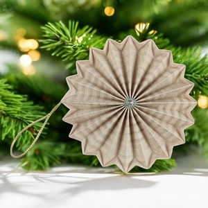 Beige mintás rozetta formájú 2 darabos karácsonyfadísz szett ROZ2013 - karácsony - karácsonyi lakásdekoráció - karácsonyfadíszek - Meska.hu