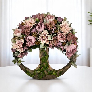 Mályva életfa kopogtató KPEF013 - otthon & életmód - dekoráció - ajtó- és ablak dekoráció - ajtódísz & kopogtató - Meska.hu