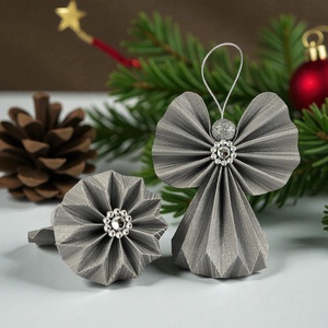 Ekrü, halváybarack papírangyalka PANEZ0076 - Meska.hu