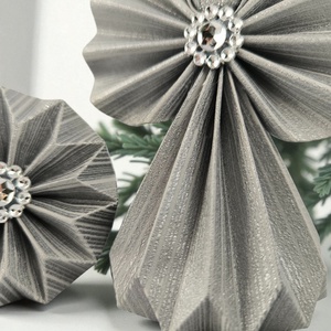 Ezüst papírangyalka PANEZ0076 - karácsony - karácsonyi lakásdekoráció - karácsonyfadíszek - Meska.hu