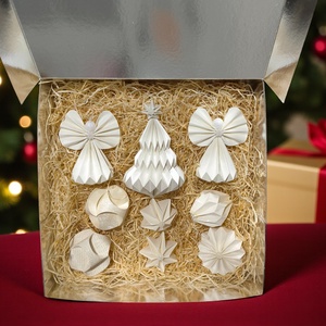 Karácsonyi ajándékbox válogatás - fehér, ekrü színben KBO03, Karácsony, Karácsonyi lakásdekoráció, Karácsonyfadíszek, , MESKA