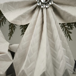 Fehér, ezüst papírangyalka függődísz PANEZ0073 - karácsony - karácsonyi lakásdekoráció - karácsonyfadíszek - Meska.hu