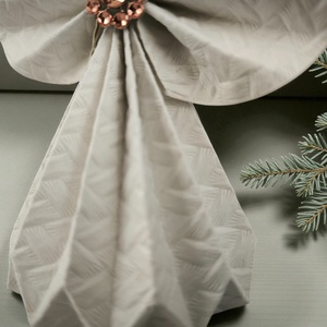 Fehér, rosegold papírangyalka PANRG005 - karácsony - karácsonyi lakásdekoráció - karácsonyfadíszek - Meska.hu