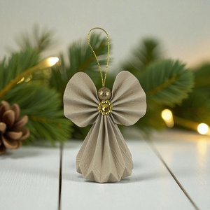 Ekrü, arany papírangyalka PANAR0112 - Meska.hu