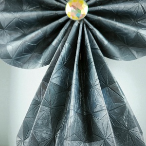 Sötétkék mintás papírangyalka polcdekoráció OPA56 - karácsony - karácsonyi lakásdekoráció - karácsonyi lakásdíszek - Meska.hu