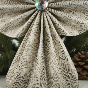 Fehér, ezüst mintás papírangyalka polcdekoráció OPA57 - karácsony - karácsonyi lakásdekoráció - karácsonyi lakásdíszek - Meska.hu