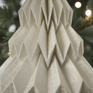 Fehér mintás fenyőfa formájú karácsonyfadísz FF136 - karácsony - karácsonyi lakásdekoráció - karácsonyfadíszek - Meska.hu