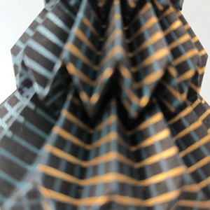 Fekete, kék, arany fenyőfa formájú karácsonyfadísz FF146 - karácsony - karácsonyi lakásdekoráció - karácsonyfadíszek - Meska.hu