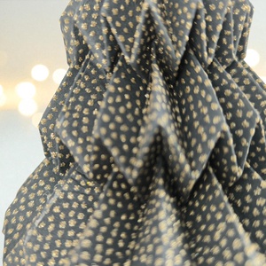 Fekete, arany pöttyös fenyőfa formájú karácsonyfadísz FF148 - karácsony - karácsonyi lakásdekoráció - karácsonyfadíszek - Meska.hu