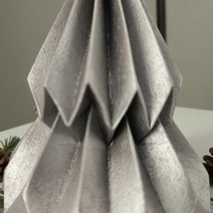 Grafit ezüst fenyőfa formájú karácsonyfadísz KF013 - karácsony - karácsonyi lakásdekoráció - karácsonyfadíszek - Meska.hu