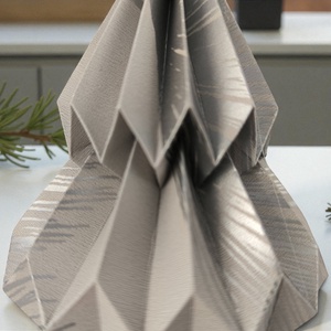 Szürke, ezüst fenyőfa formájú karácsonyfadísz KF016 - karácsony - karácsonyi lakásdekoráció - karácsonyfadíszek - Meska.hu