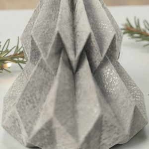 Ekrü, szürke, ezüst fenyőfa formájú karácsonyfadísz KF018 - karácsony - karácsonyi lakásdekoráció - karácsonyfadíszek - Meska.hu