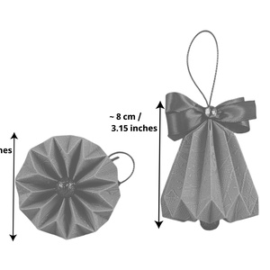 Csengettyű alakú fekete, fehér karácsonyfadísz szett BL205 - karácsony - karácsonyi lakásdekoráció - karácsonyfadíszek - Meska.hu