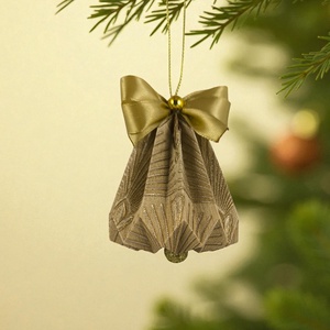 Csengettyű alakú arany mintás karácsonyfadísz szett BL213 - karácsony - karácsonyi lakásdekoráció - karácsonyfadíszek - Meska.hu