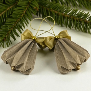 Csengettyű alakú pezsgőarany karácsonyfadísz szett BL215 - karácsony - karácsonyi lakásdekoráció - karácsonyfadíszek - Meska.hu