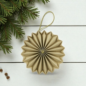 Beige rozetta formájú 2 darabos karácsonyfadísz szett ROZ2030 - karácsony - karácsonyi lakásdekoráció - karácsonyfadíszek - Meska.hu