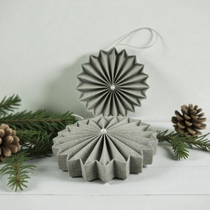 Világos mentazöld rozetta formájú 2 darabos karácsonyfadísz szett ROZ2033, Karácsony, Karácsonyi lakásdekoráció, Karácsonyfadíszek, Papírművészet, MESKA