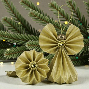 Arany színű papírangyalka PANAR0118 - Meska.hu