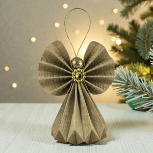 Pezsgő arany színű papírangyalka PANAR0117 - Meska.hu