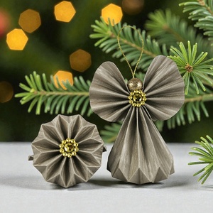 Mokka színű papírangyalka PANAR0122 - Meska.hu