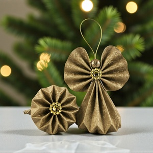 Arany papírangyalka függődísz PANAR0128 - Meska.hu