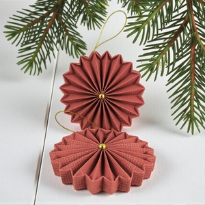 Piros rozetta formájú 2 darabos karácsonyfadísz szett ROZ2038 - Meska.hu