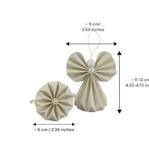 Bronz mintás papírangyalka függődísz PANAR0123 - karácsony - karácsonyi lakásdekoráció - karácsonyi lakásdíszek - Meska.hu