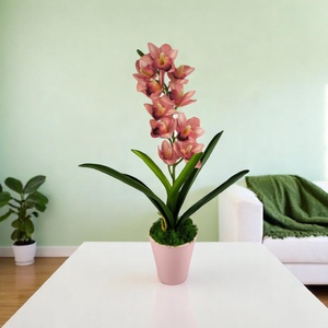 Élethű nagy méretű egyszálas élénk rózsaszín csónakorchidea ORC112PK - otthon & életmód - dekoráció - asztal és polc dekoráció - asztaldísz - Meska.hu