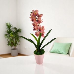 Élethű nagy méretű egyszálas élénk rózsaszín csónakorchidea ORC112PK, Otthon & Életmód, Dekoráció, Asztal és polc dekoráció, Asztaldísz, Virágkötés, MESKA