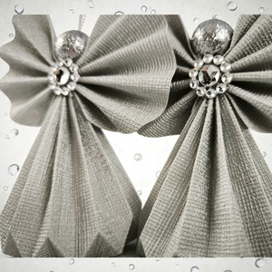 Ezüst papírangyalka függődísz PANEZ0086 - otthon & életmód - dekoráció - fali és függő dekoráció - függődísz - Meska.hu