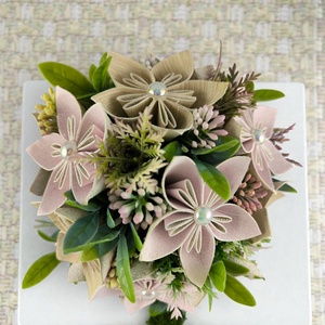 Örök Tavasz Pasztell Virágfácska - rózsaszín, bézs PRVF01 - otthon & életmód - dekoráció - asztal és polc dekoráció - asztaldísz - Meska.hu