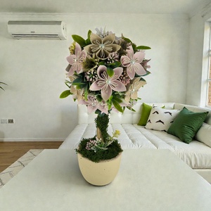 Örök Tavasz Pasztell Virágfácska - rózsaszín, bézs PRVF01 - otthon & életmód - dekoráció - asztal és polc dekoráció - asztaldísz - Meska.hu