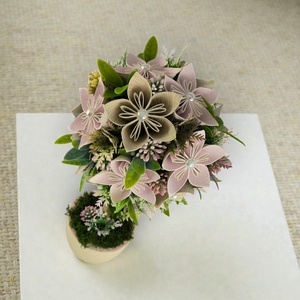 Örök Tavasz Pasztell Virágfácska - rózsaszín, bézs PRVF01 - otthon & életmód - dekoráció - asztal és polc dekoráció - asztaldísz - Meska.hu