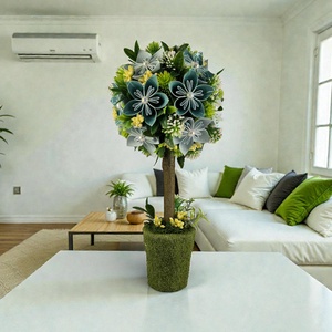 Tavaszi Frissesség Topiary � pasztell türkiz virágfácska PRVF02 - Meska.hu