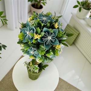 Tavaszi Frissesség Topiary � pasztell türkiz virágfácska PRVF02 - otthon & életmód - dekoráció - asztal és polc dekoráció - asztaldísz - Meska.hu