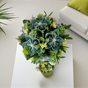 Tavaszi Frissesség Topiary � pasztell türkiz virágfácska PRVF02 - otthon & életmód - dekoráció - asztal és polc dekoráció - asztaldísz - Meska.hu