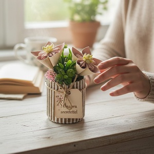 Tavasz Hírnöke � Nőnapi Cseresznyevirág Kompozíció, Otthon & Életmód, Dekoráció, Asztal és polc dekoráció, Asztaldísz, Papírművészet, Virágkötés, MESKA