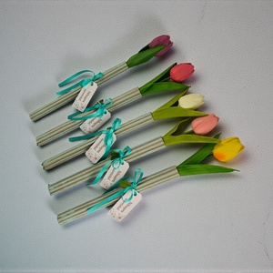 Tulipán Nőnapra � Környezetbarát Karton Alapban - otthon & életmód - virágdekoráció - virágok - szálas virág - Meska.hu