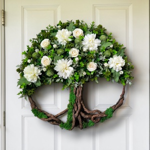 Fehér Virágzás Életfa KPEF025 - otthon & életmód - dekoráció - ajtó- és ablak dekoráció - ajtódísz & kopogtató - Meska.hu