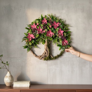 Életfa kopogtató � Csónakorchideás, burgundi vörös árnyalatban KPEF018, Otthon & Életmód, Dekoráció, Ajtó- és ablak dekoráció, Ajtódísz & Kopogtató, Papírművészet, MESKA