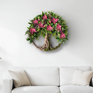 Életfa kopogtató � Csónakorchideás, burgundi vörös árnyalatban KPEF018 - otthon & életmód - dekoráció - ajtó- és ablak dekoráció - ajtódísz & kopogtató - Meska.hu