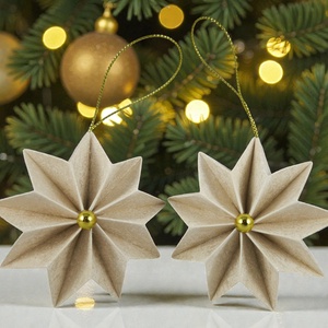 Ekrü, beige csillag szett 9CS02013 - Meska.hu