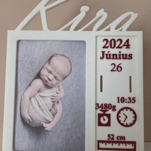 Neves képkeret születési adatokkal, Baba - mama, Babaemlékek, Baba emlékőrző, Mindenmás, MESKA