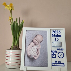 Képkeret a baba születési adataival, Baba - mama, Babaemlékek, Baba emlékőrző, Mindenmás, MESKA