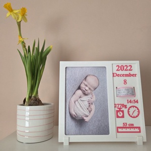 Képkeret a baba születési adataival - baba - mama - babaemlékek - baba emlékőrző - Meska.hu