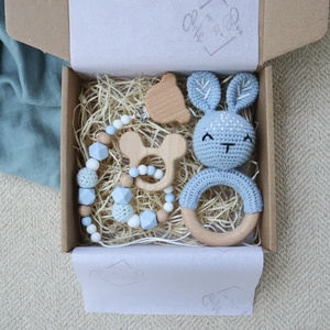 Blue Bunny Selection Box - Baba ajándékdoboz / Babaváró ajándék / Babalátogató ajándék - Meska.hu