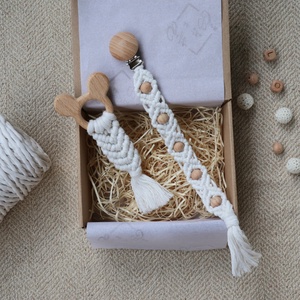 Natural Makramé Mini Box - Baba ajándékdoboz / Babaváró ajándék / Babalátogató ajándék, Játék & Sport, Babalátogató ajándékcsomag, , MESKA