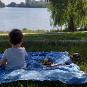 Blue Bunny Box - Baba ajándékdoboz / Babaváró ajándék / Babalátogató ajándék - játék & sport - Meska.hu