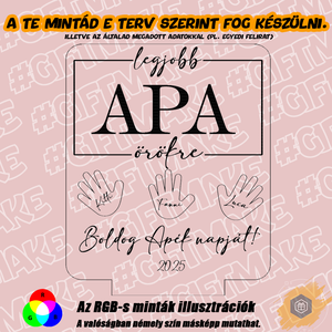 Legjobb Apa Örökre - Egyedi felirattal - 3D LED LÁMPA Apáknak - otthon & életmód - lámpa - hangulatlámpa - Meska.hu